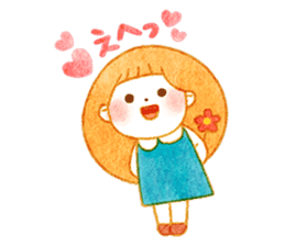 girl and old english sheepdog. sticker #9228332