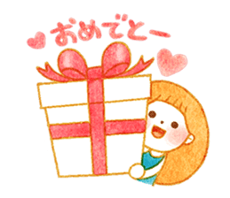 girl and old english sheepdog. sticker #9228334