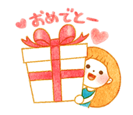 girl and old english sheepdog. sticker #9228334