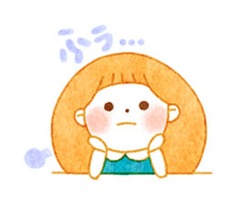 girl and old english sheepdog. sticker #9228339