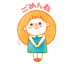 girl and old english sheepdog. sticker #9228340