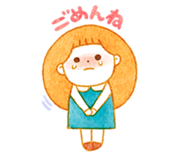 girl and old english sheepdog. sticker #9228340