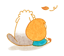 girl and old english sheepdog. sticker #9228344