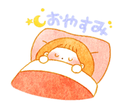 girl and old english sheepdog. sticker #9228348