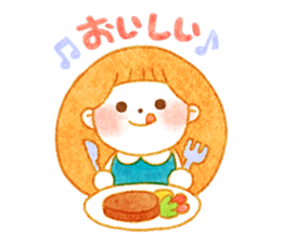 girl and old english sheepdog. sticker #9228350