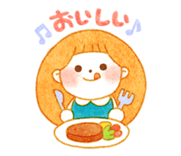 girl and old english sheepdog. sticker #9228350