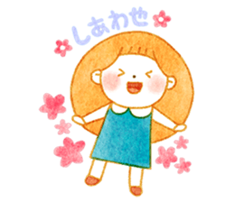 girl and old english sheepdog. sticker #9228351