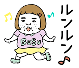 Ugly but charming woman4 sticker #9229880
