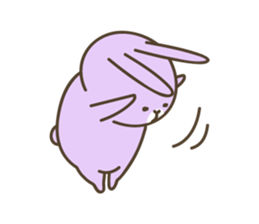 Rabbits in seven colours sticker #9230311