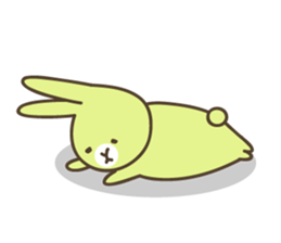 Rabbits in seven colours sticker #9230331