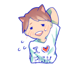 The cat and his friends sticker #9231859