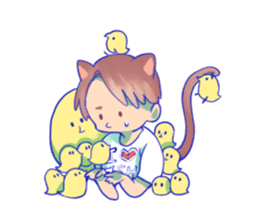 The cat and his friends sticker #9231866