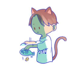 The cat and his friends sticker #9231868