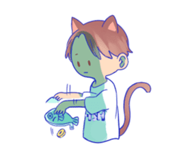 The cat and his friends sticker #9231868