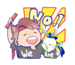 The cat and his friends sticker #9231890