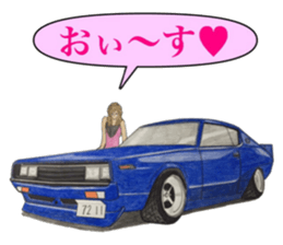 Old car highway racer NO5 sticker #9232610