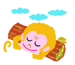 Gold Lucky Monkey sticker #9233470