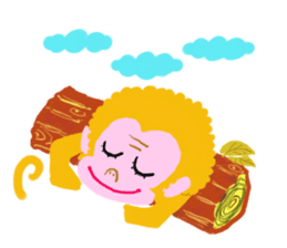 Gold Lucky Monkey sticker #9233470