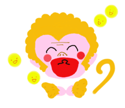 Gold Lucky Monkey sticker #9233472