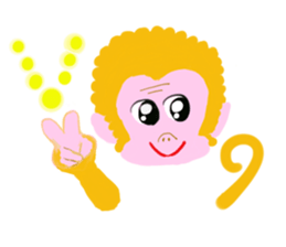 Gold Lucky Monkey sticker #9233478