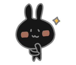 Black rabbit Usakuro sticker #9234256