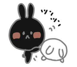 Black rabbit Usakuro sticker #9234257