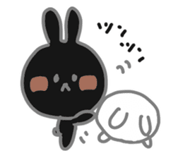 Black rabbit Usakuro sticker #9234257