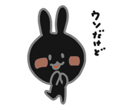 Black rabbit Usakuro sticker #9234258