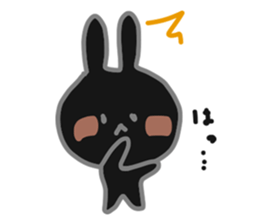 Black rabbit Usakuro sticker #9234260