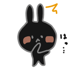 Black rabbit Usakuro sticker #9234260