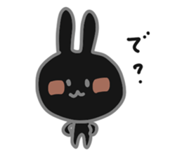 Black rabbit Usakuro sticker #9234263