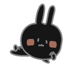 Black rabbit Usakuro sticker #9234264