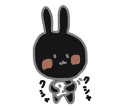 Black rabbit Usakuro sticker #9234270