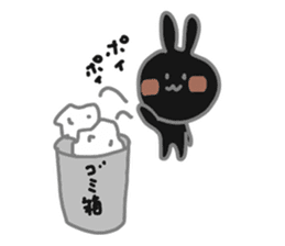 Black rabbit Usakuro sticker #9234271