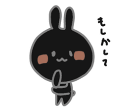 Black rabbit Usakuro sticker #9234273
