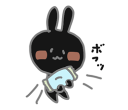 Black rabbit Usakuro sticker #9234282