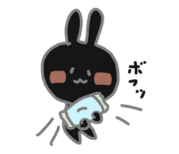 Black rabbit Usakuro sticker #9234282