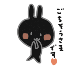 Black rabbit Usakuro sticker #9234290