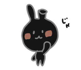 Black rabbit Usakuro sticker #9234295