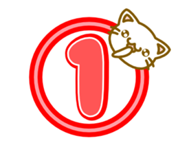 White cat and a Happy New Year 2016 sticker #9234631