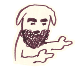 Beard dog sticker #9235336