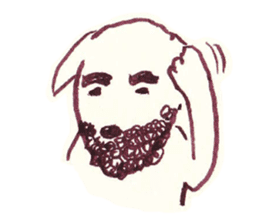 Beard dog sticker #9235344
