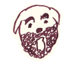 Beard dog sticker #9235347