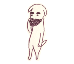 Beard dog sticker #9235349
