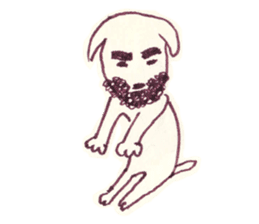 Beard dog sticker #9235353