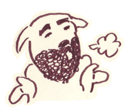Beard dog sticker #9235354