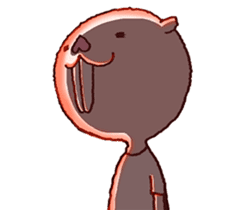 Naked mole rat pretty character sticker #9235465