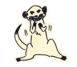 Beard meerkat sticker #9235826