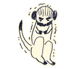 Beard meerkat sticker #9235829