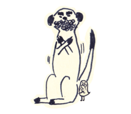 Beard meerkat sticker #9235833